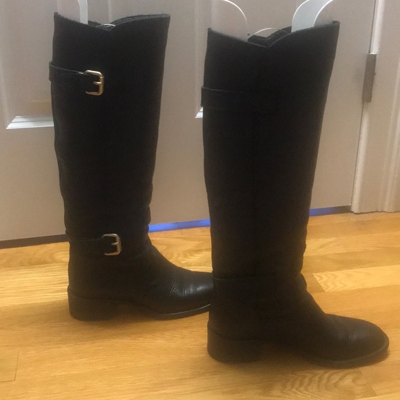 Fendi Pebbled Leather Riding Boots - Picture 1 of 4